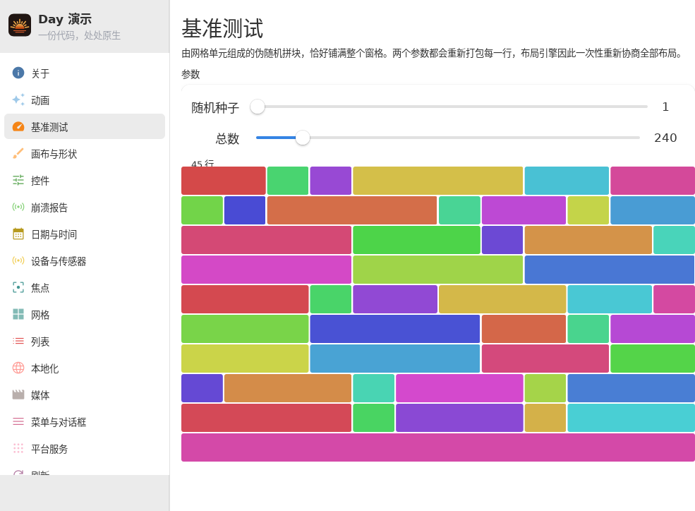 Benchmark Dense — Linux (GTK 4 / GNOME)