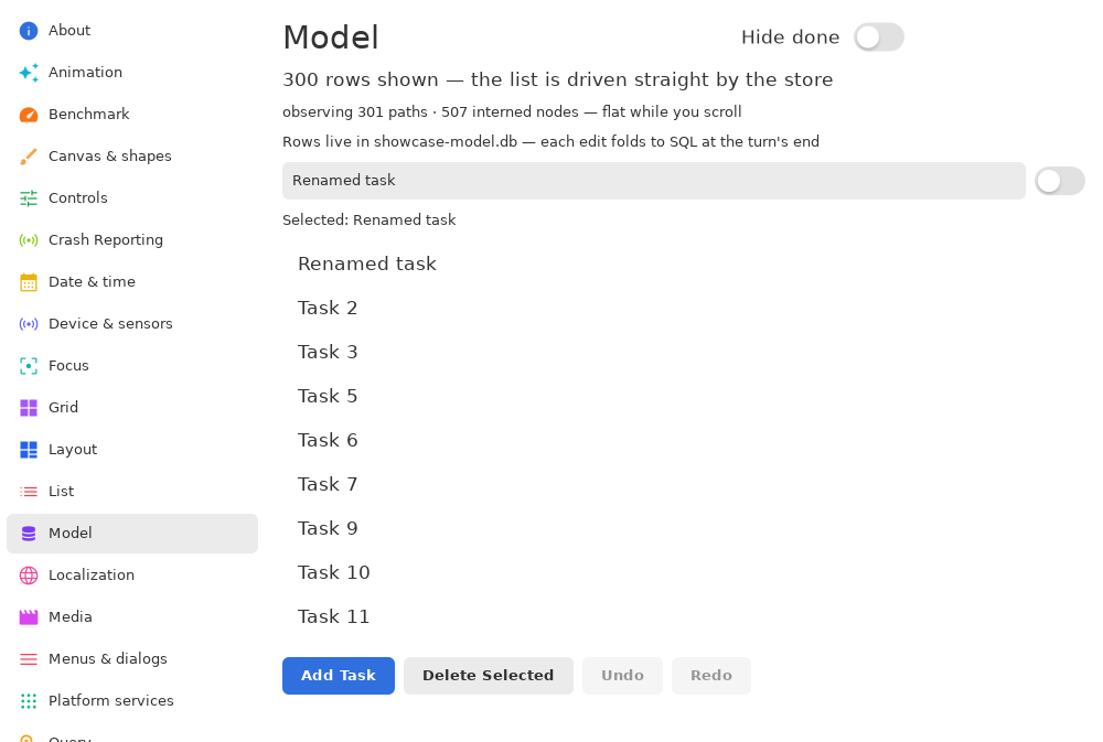 Model, Linux GTK 4