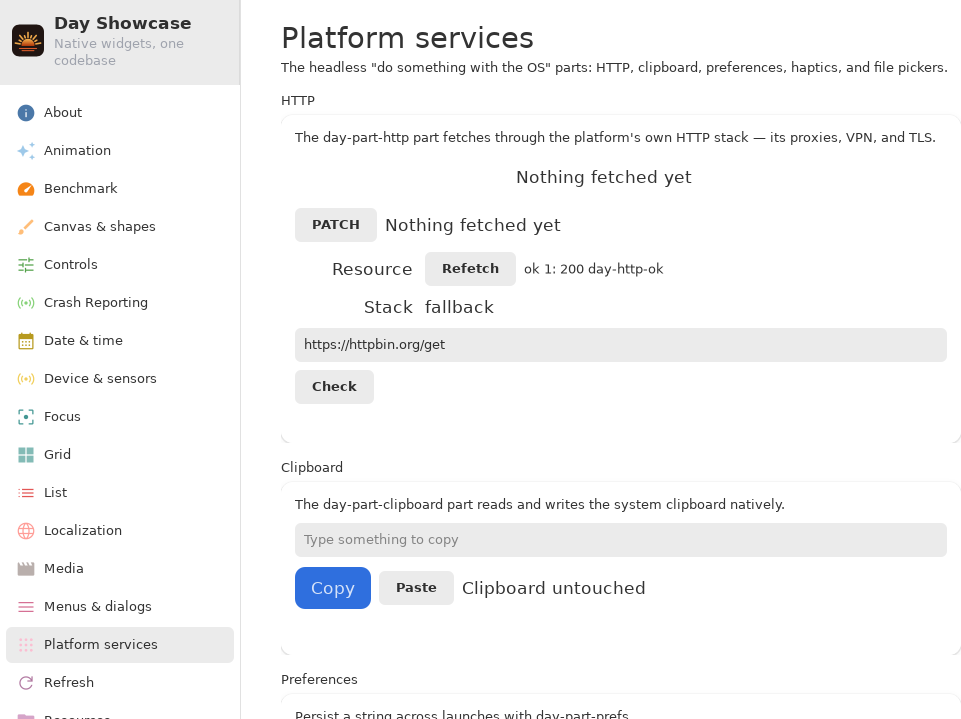 Services — Linux (GTK 4 / GNOME)