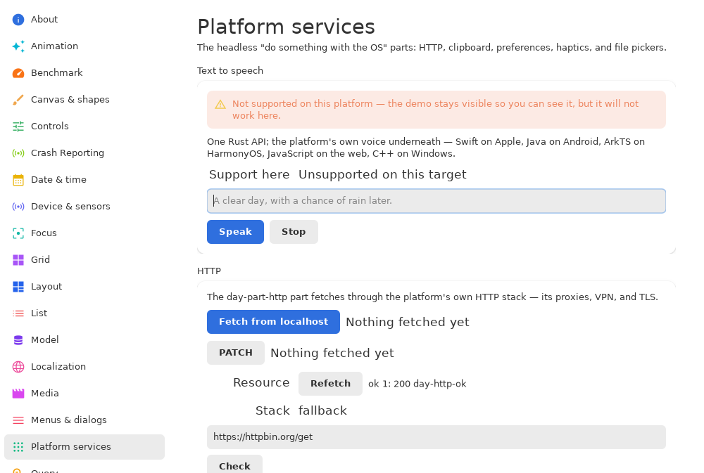 Speech, Linux GTK 4