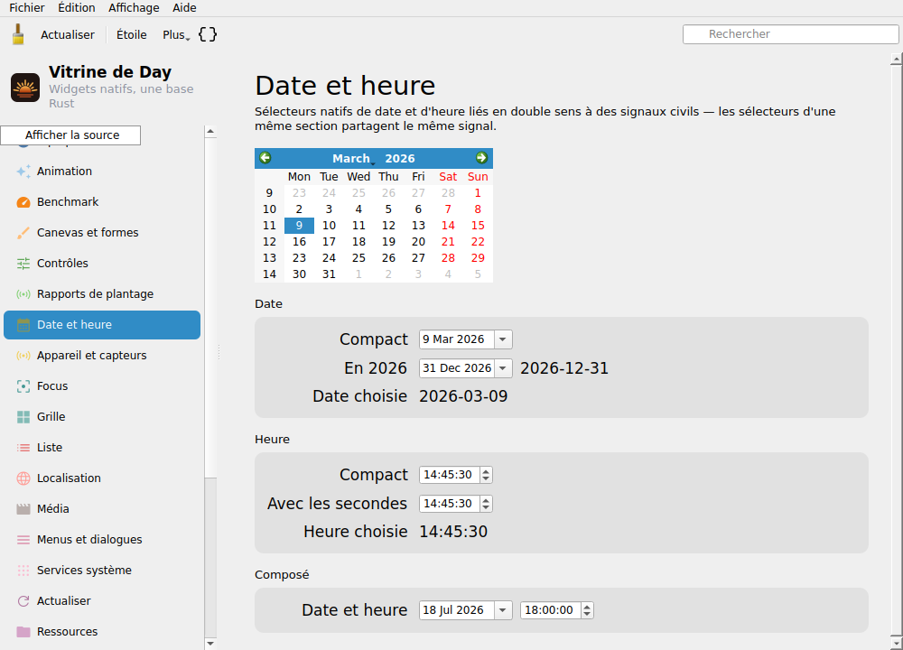 Dates — Linux (Qt 6 / KDE)
