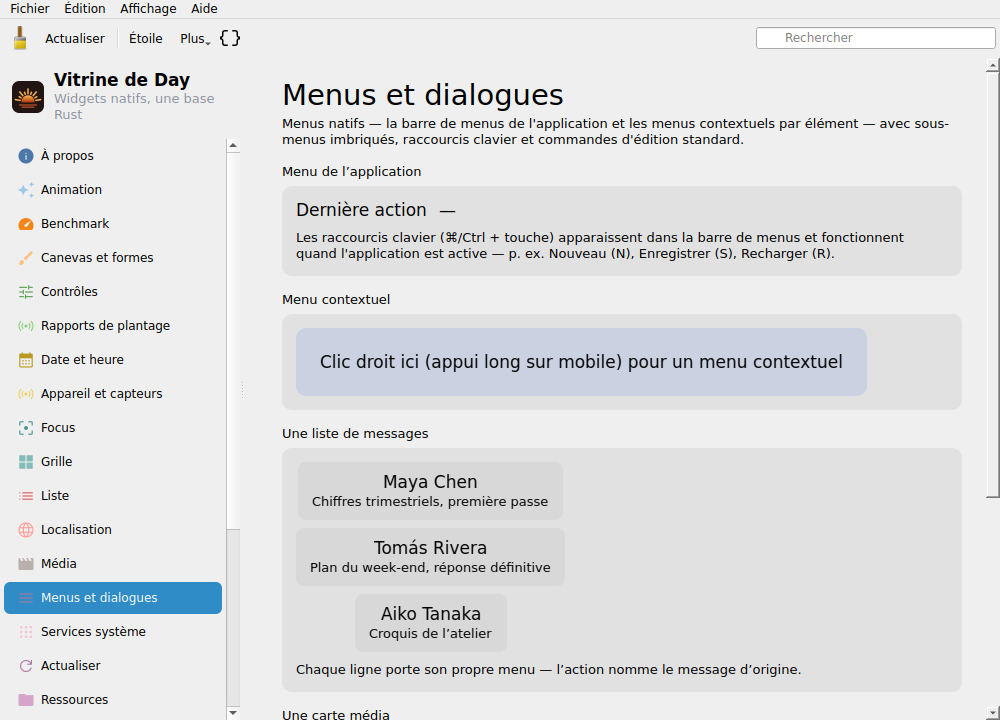 Menus — Linux (Qt 6 / KDE)