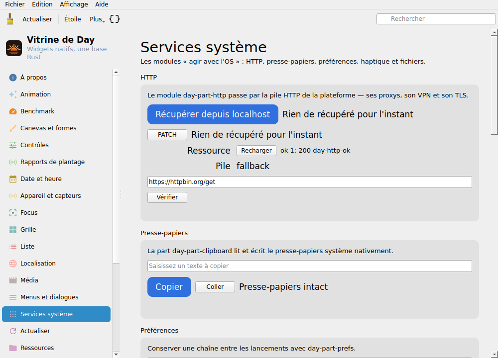 Services — Linux (Qt 6 / KDE)