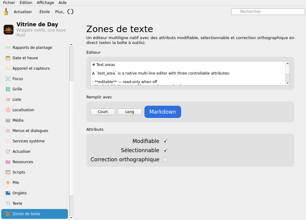 Textareas — Linux (Qt 6 / KDE)