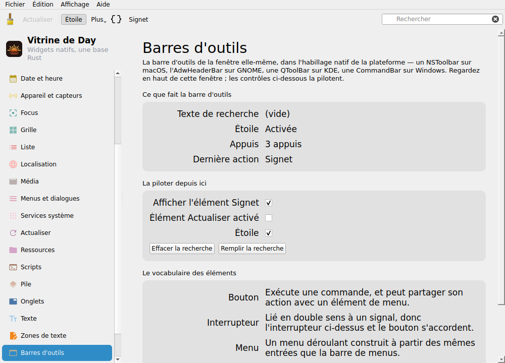 Toolbars — Linux (Qt 6 / KDE)