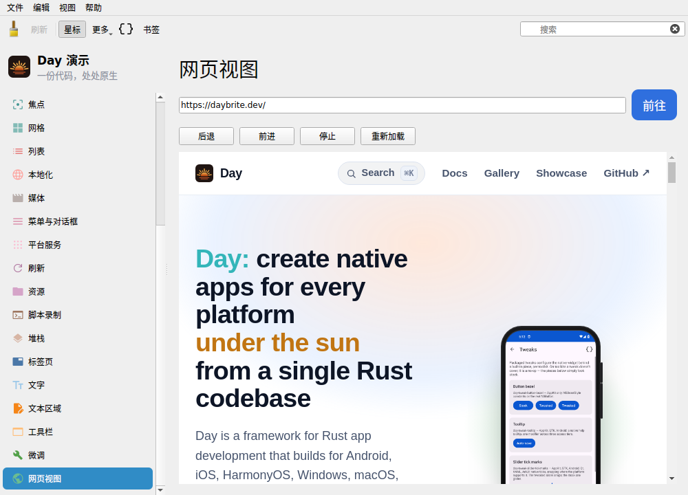Webview — Linux (Qt 6 / KDE)