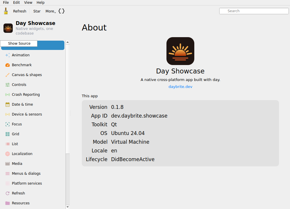 About — Linux (Qt 6 / KDE)