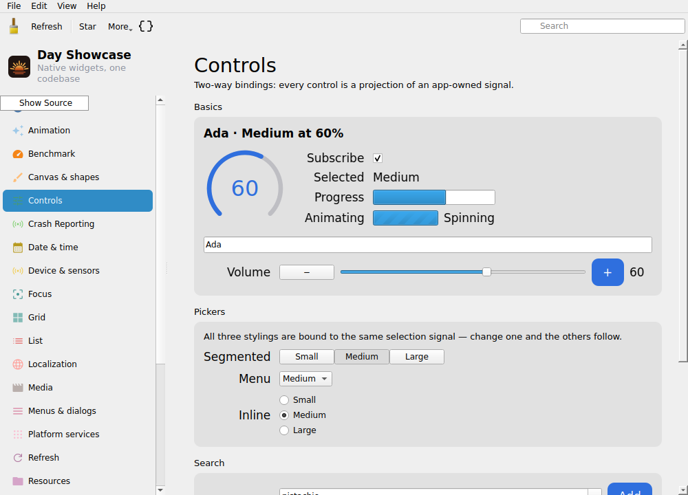 Controls — Linux (Qt 6 / KDE)
