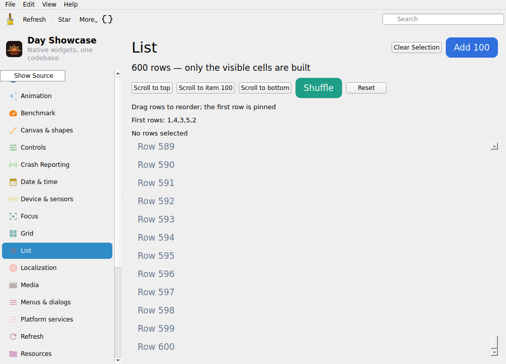 List Bottom — Linux (Qt 6 / KDE)