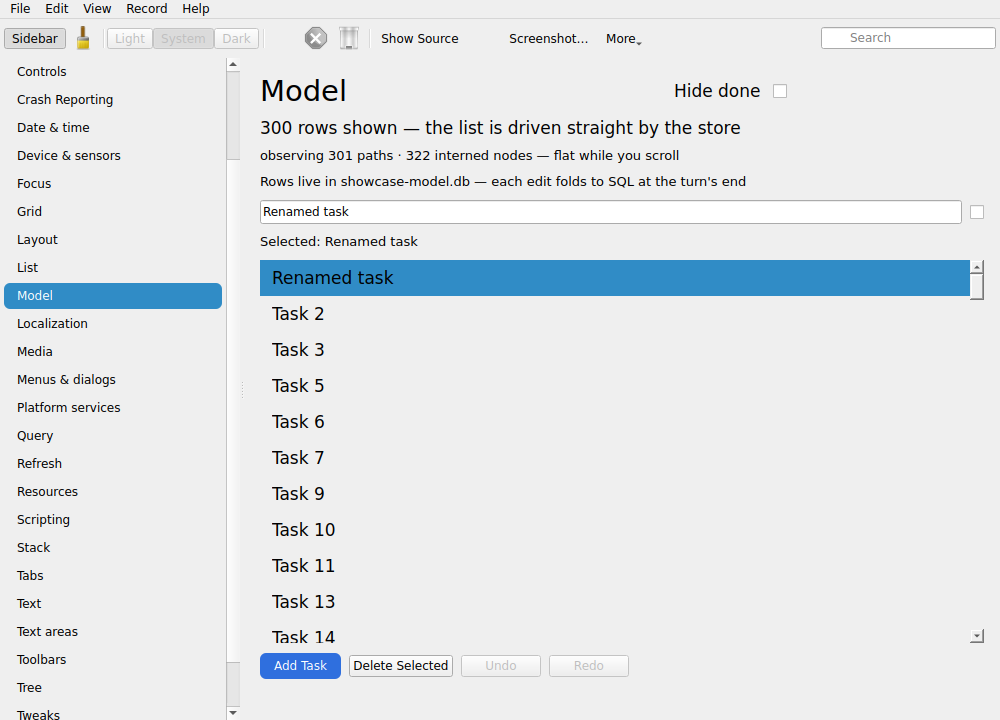 Model, Linux Qt 6