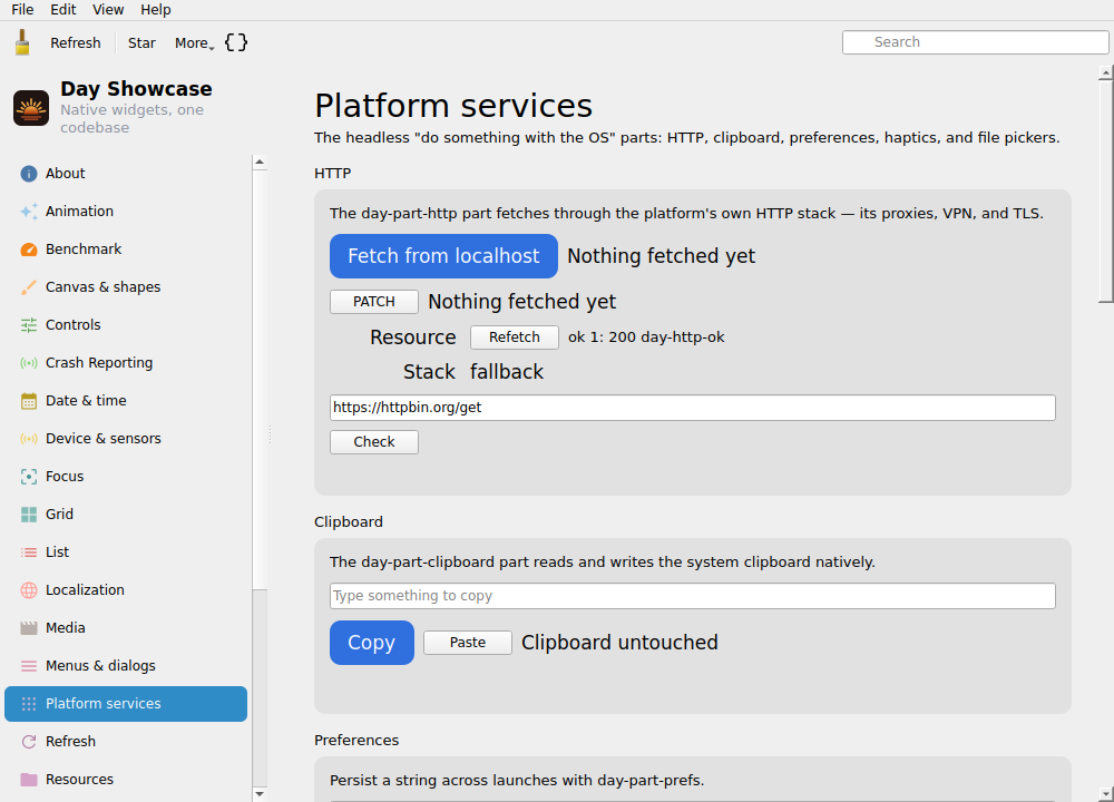 Services — Linux (Qt 6 / KDE)