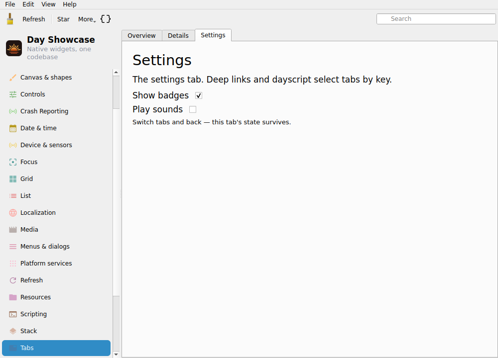 Tabs Three — Linux (Qt 6 / KDE)
