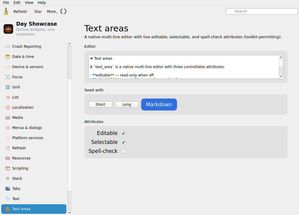 Textareas — Linux (Qt 6 / KDE)