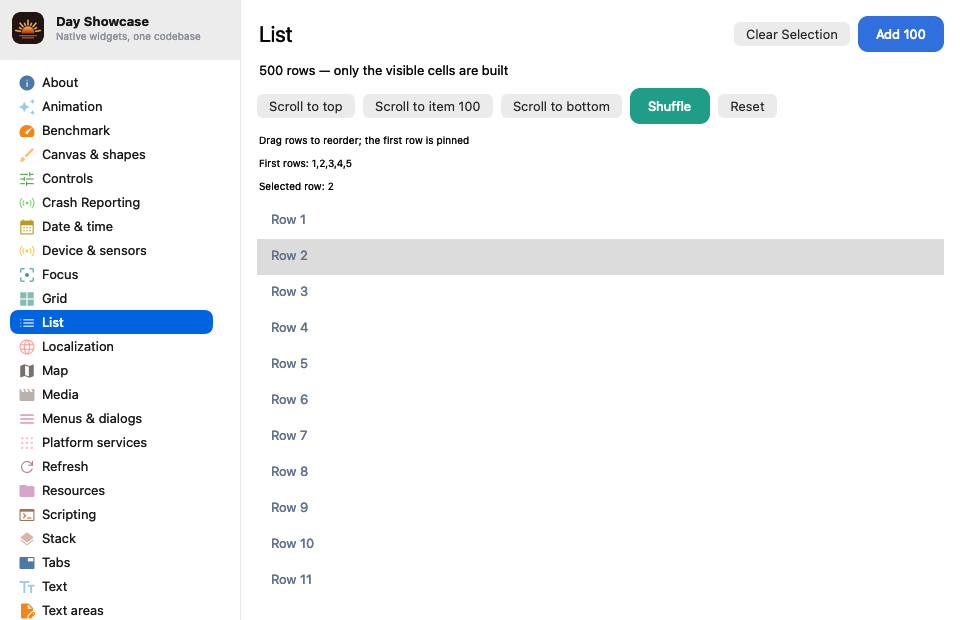List — macOS (AppKit)