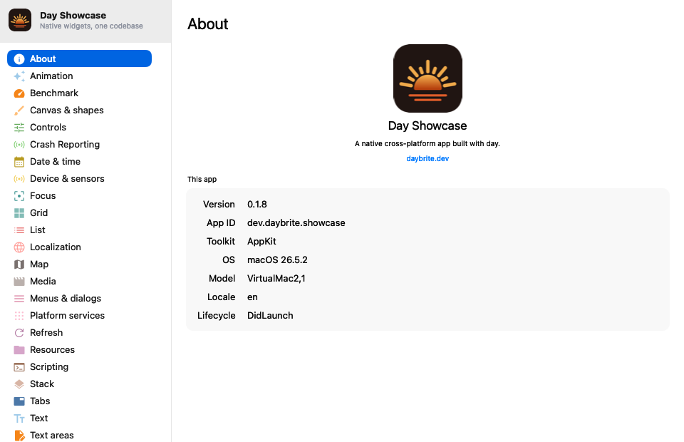 About — macOS (AppKit)