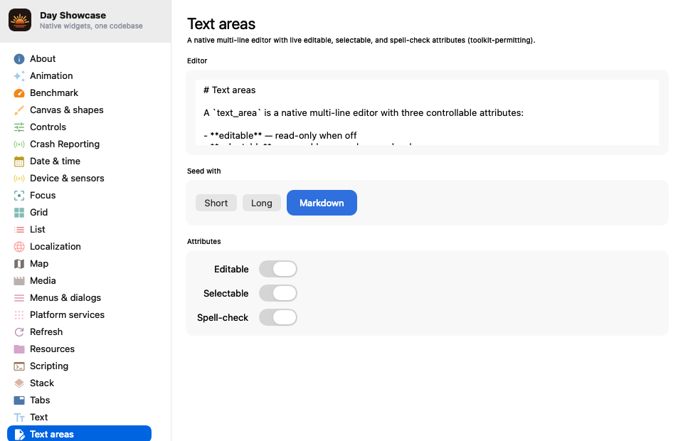 Textareas — macOS (AppKit)