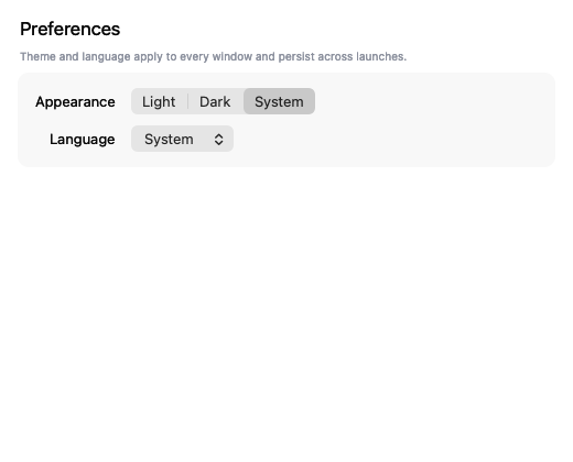 Preferences — macOS (AppKit)