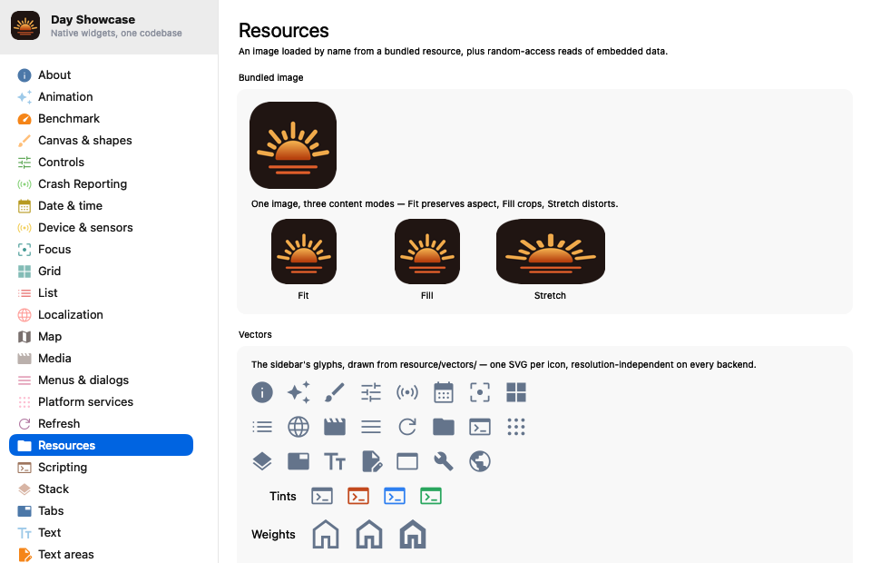 Resources — macOS (AppKit)
