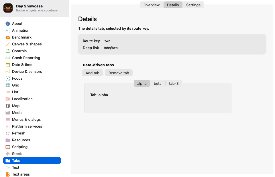 Tabs Two — macOS (AppKit)