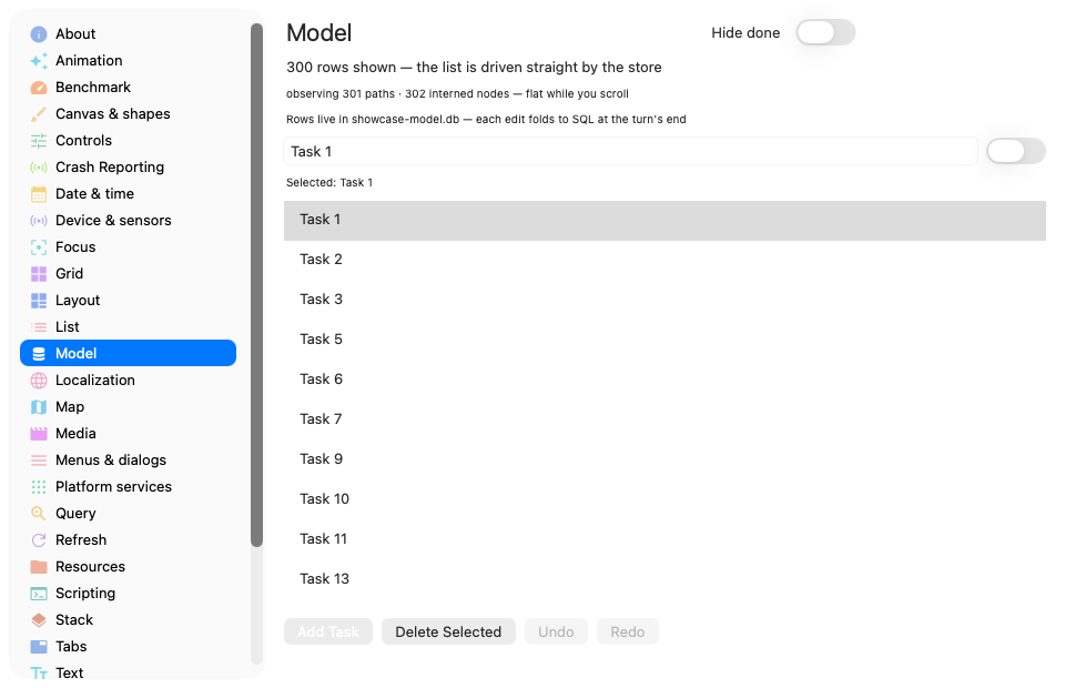 Model, macOS AppKit
