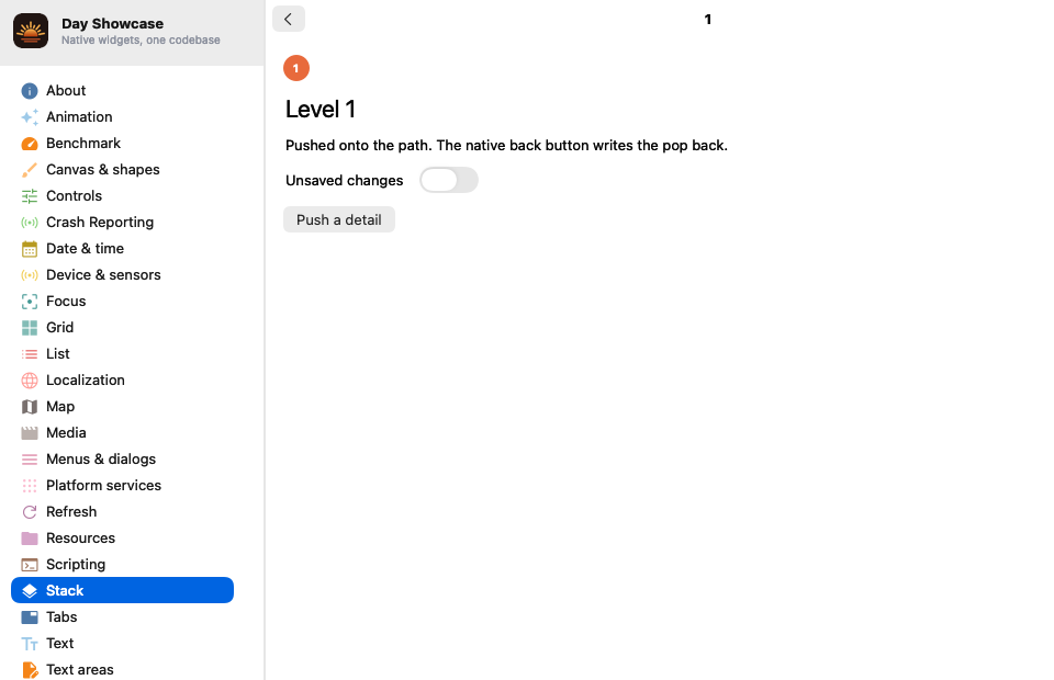 Stack Detail — macOS (AppKit)