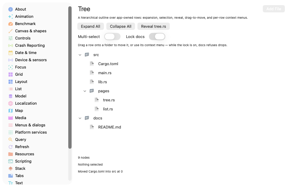 Tree, macOS AppKit
