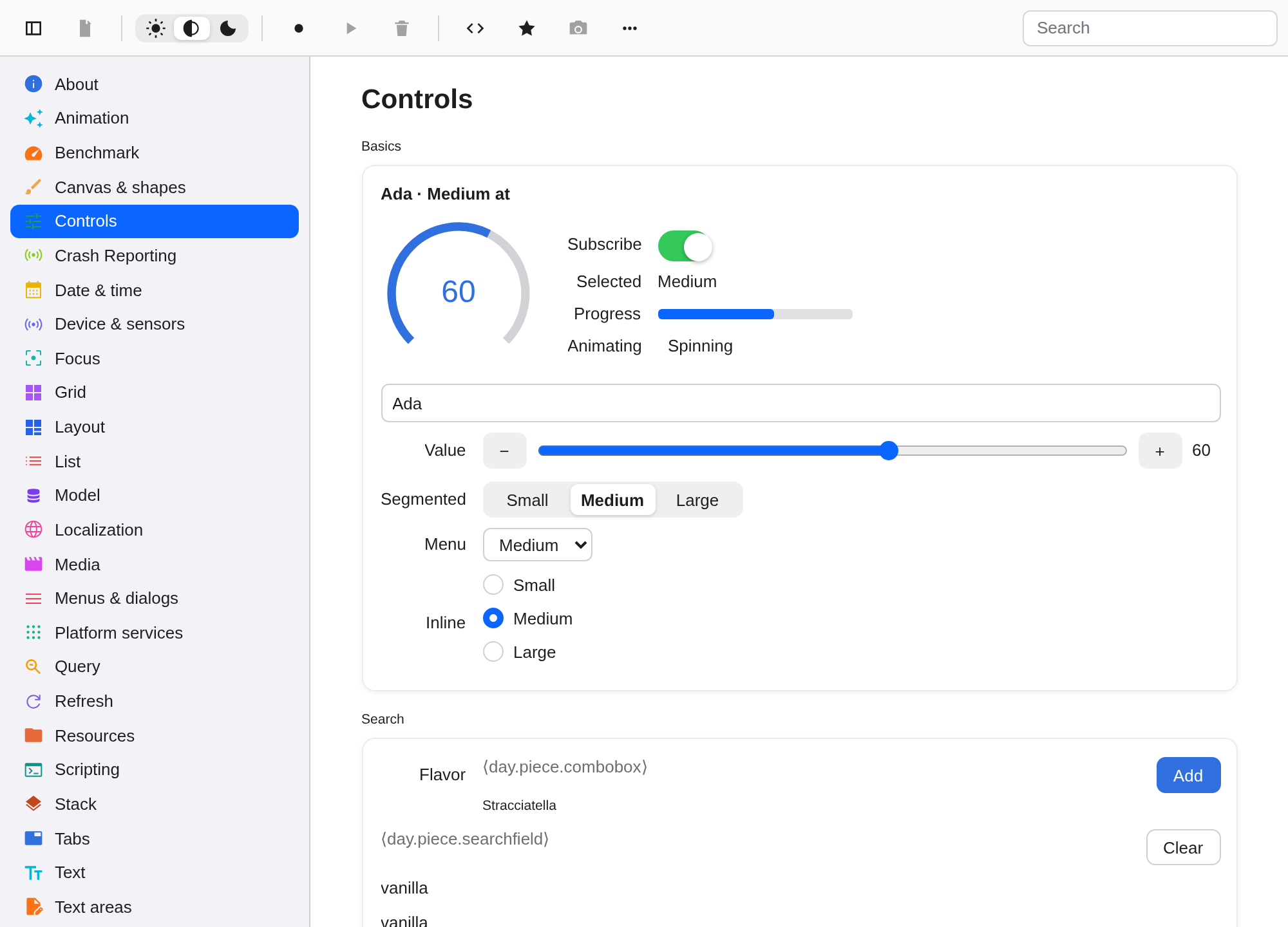 Controls, Web Web DOM