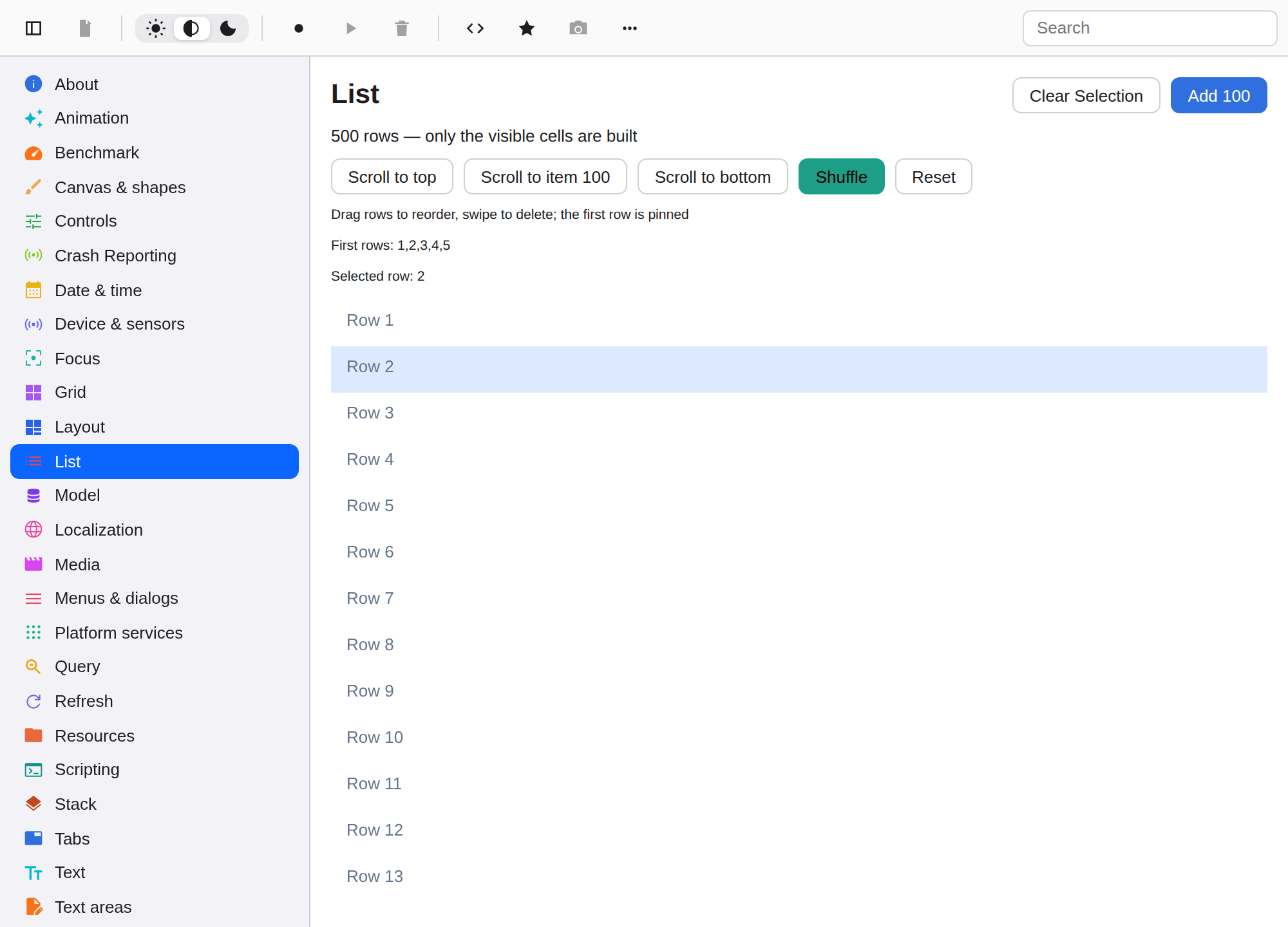 List, Web Web DOM