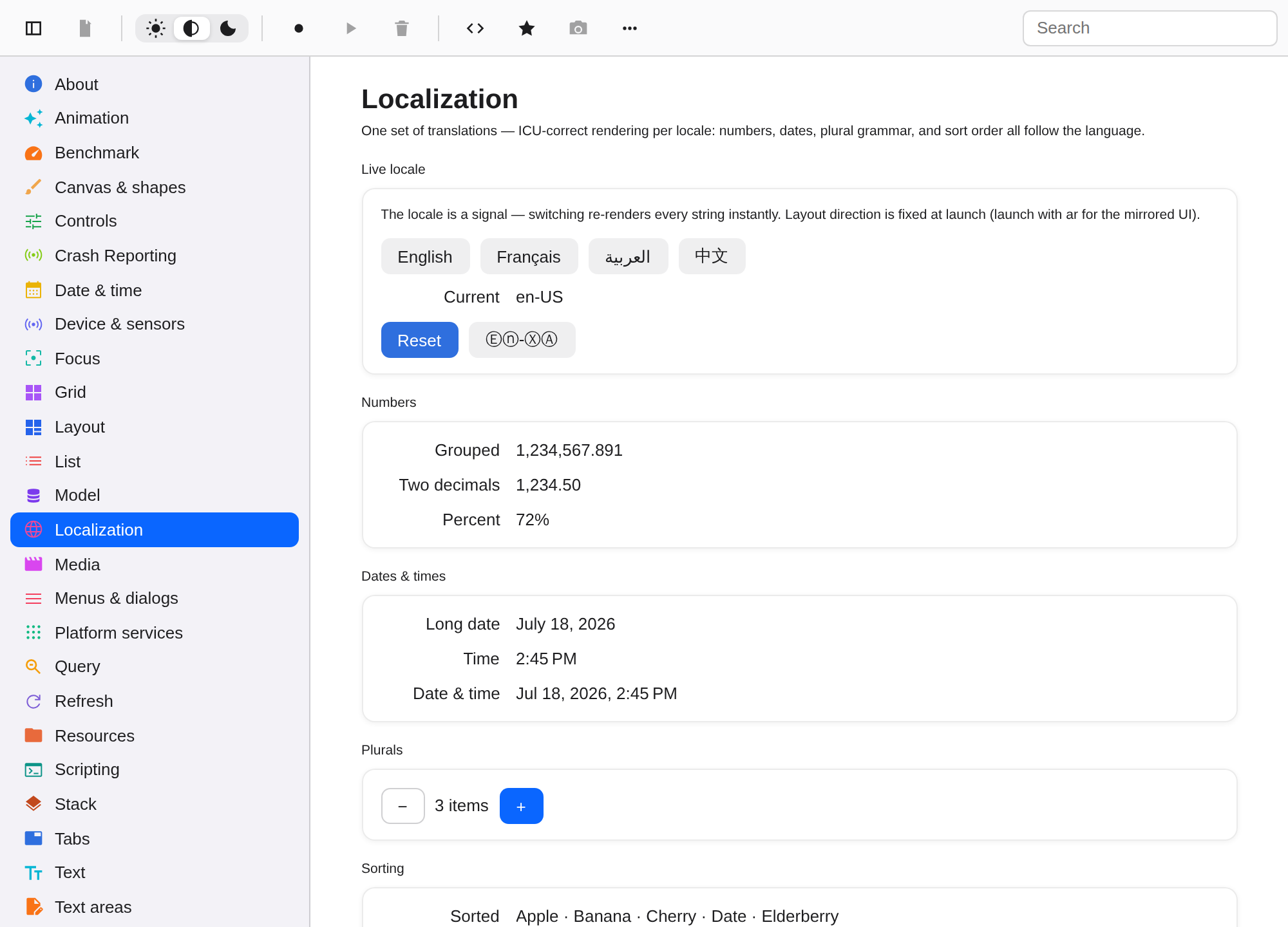 Localization, Web Web DOM