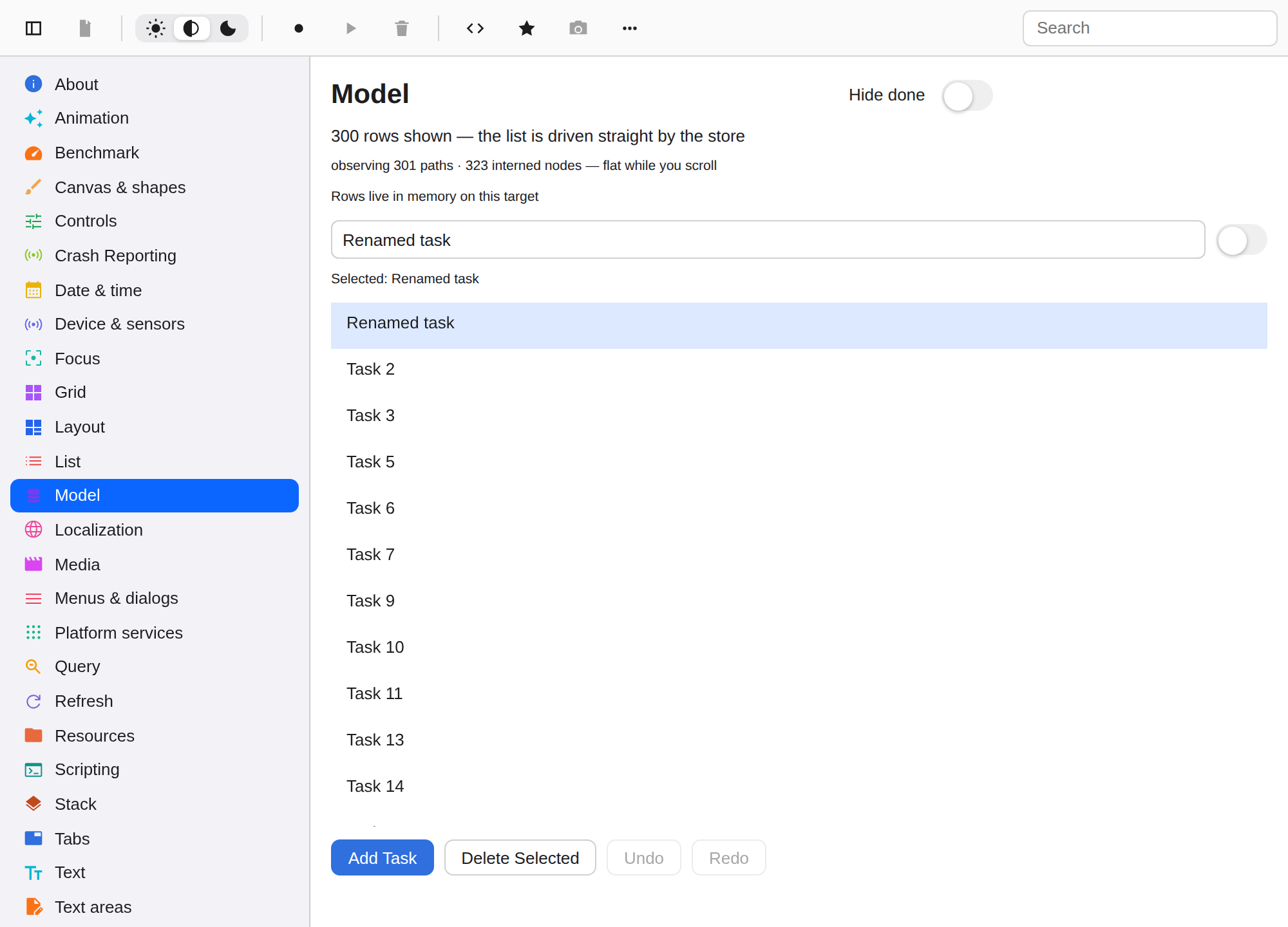 Model, Web Web DOM