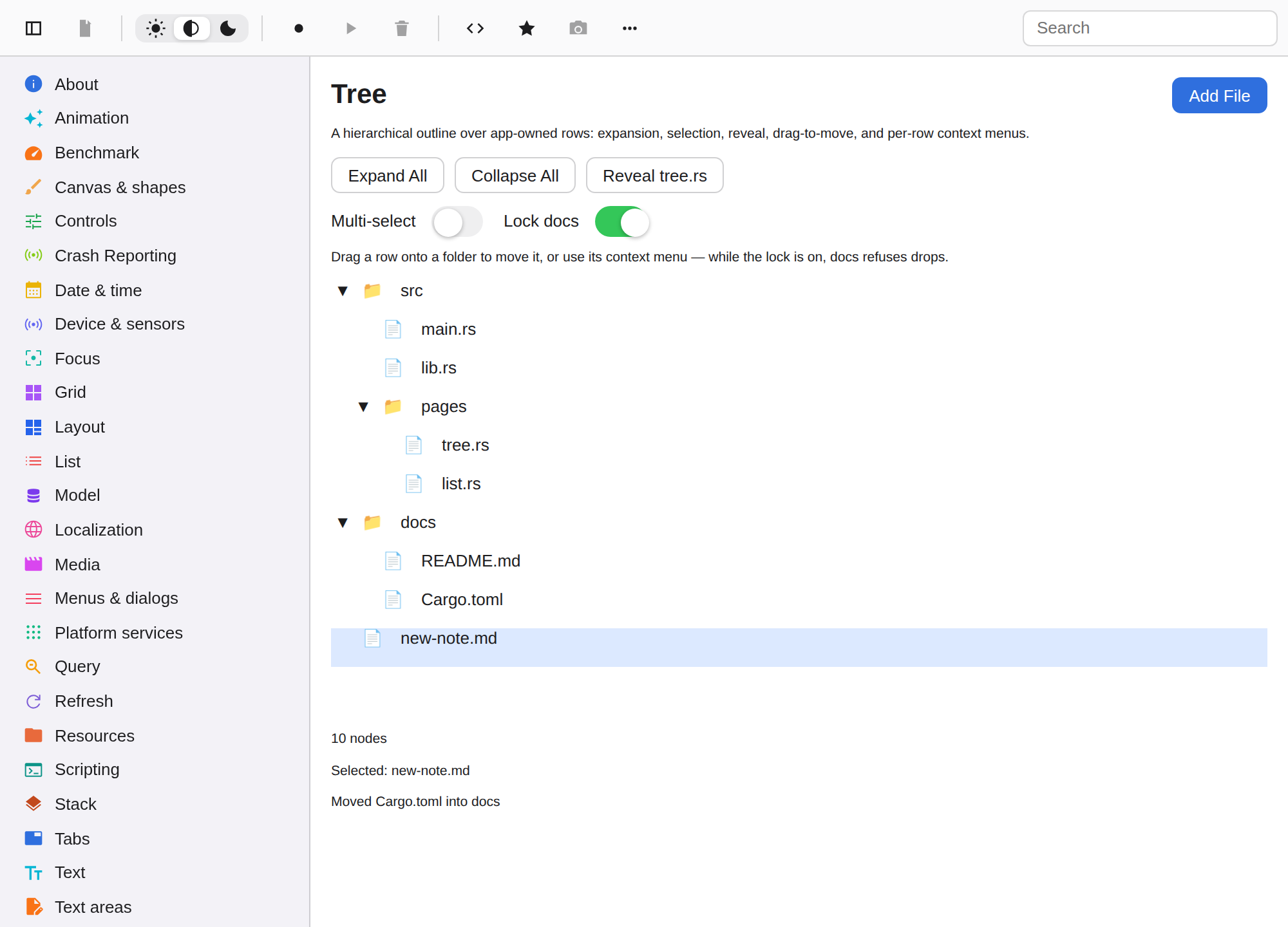 Tree · after the moves, Web Web DOM