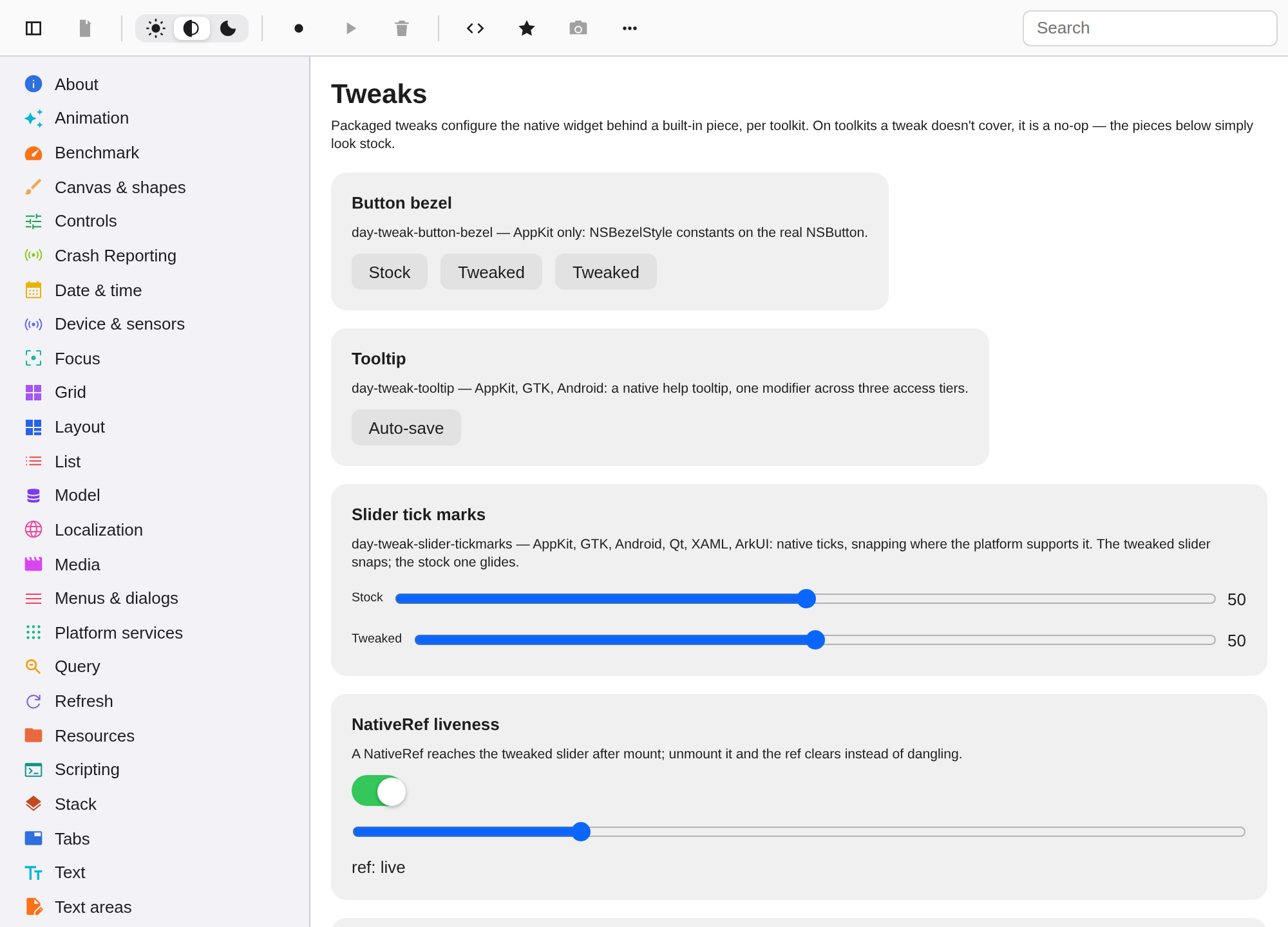 Tweaks, Web Web DOM