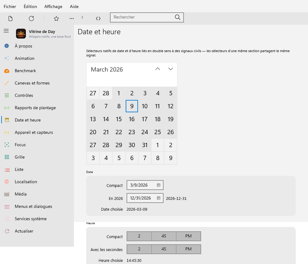 Dates — Windows (XAML)