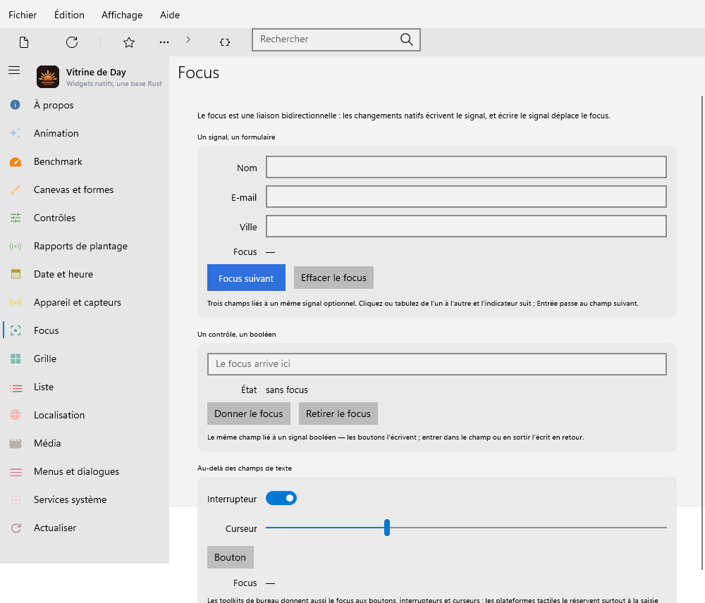 Focus — Windows (XAML)