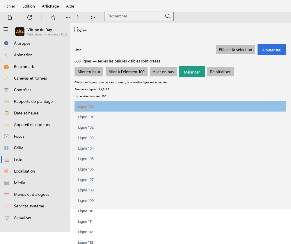 List Item 100 — Windows (XAML)