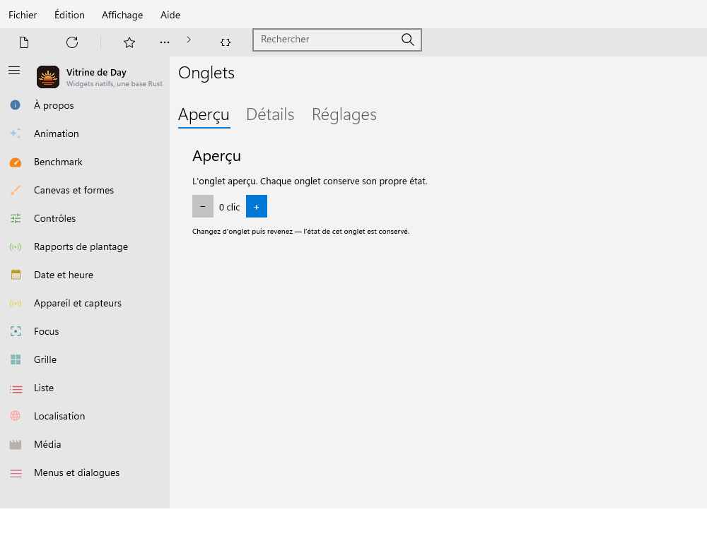 Tabs One — Windows (XAML)