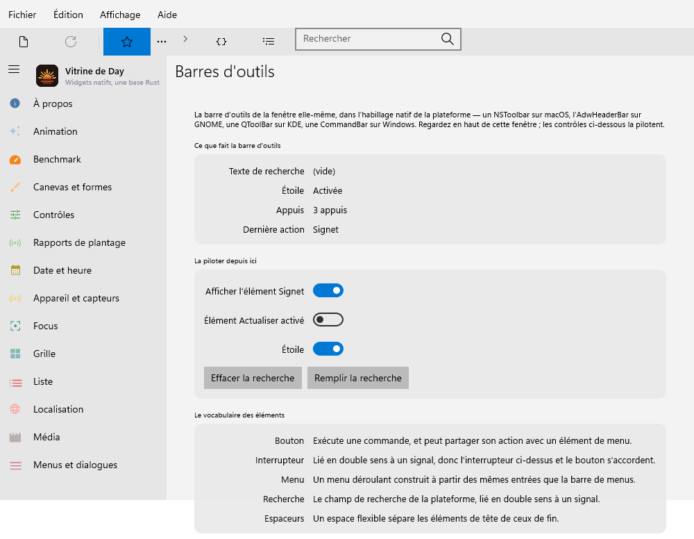 Toolbars — Windows (XAML)