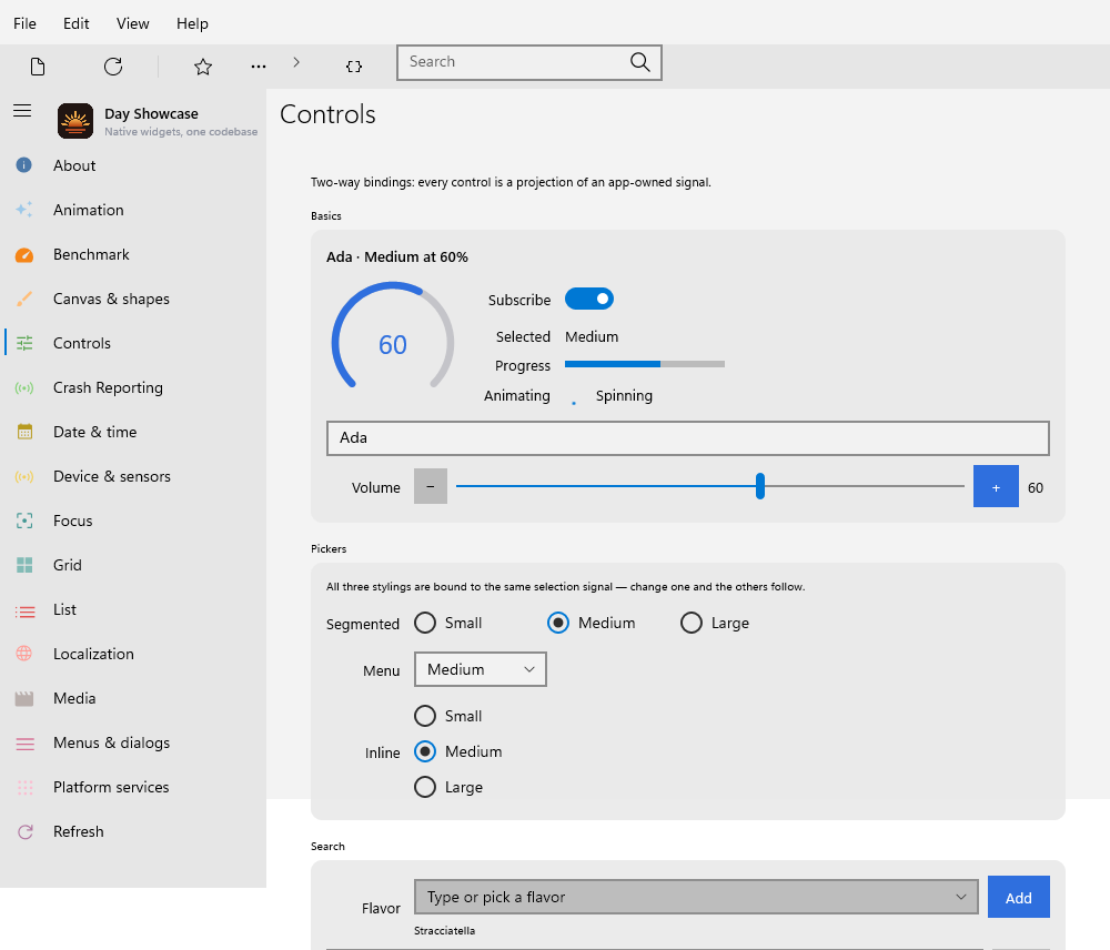 Controls — Windows (XAML)