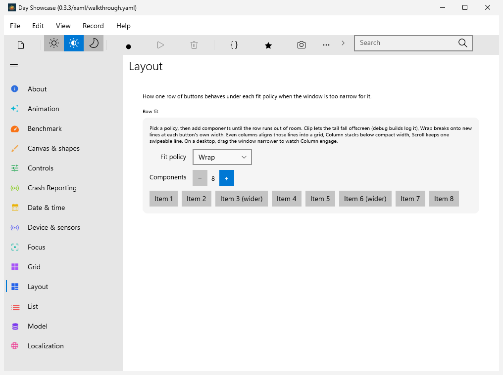 Layout, Windows XAML