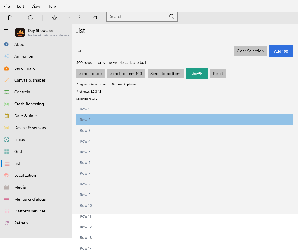 List — Windows (XAML)