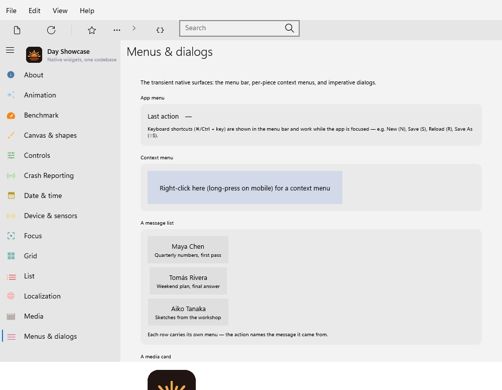 Menus — Windows (XAML)