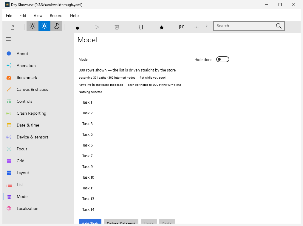 Model, Windows XAML