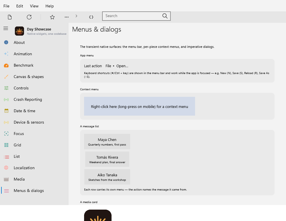 Preferences — Windows (XAML)
