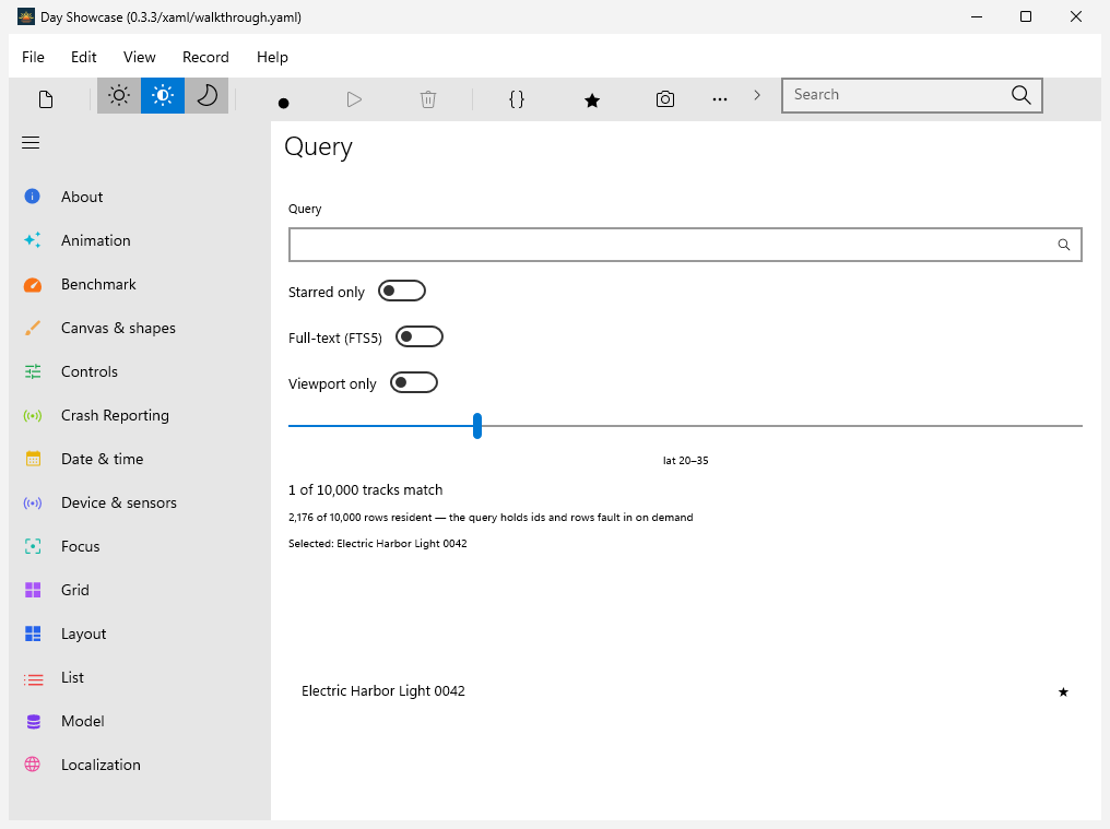 Query, Windows XAML