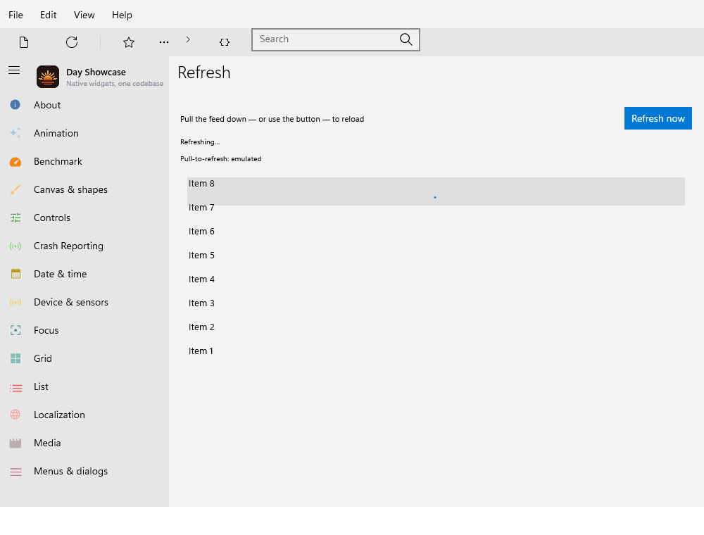 Refresh — Windows (XAML)