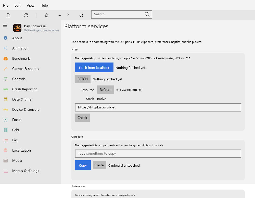 Services — Windows (XAML)