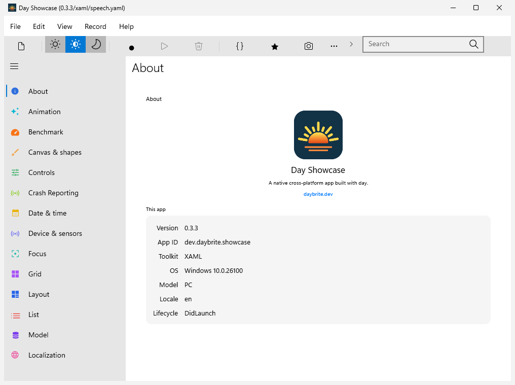 Speech, Windows XAML