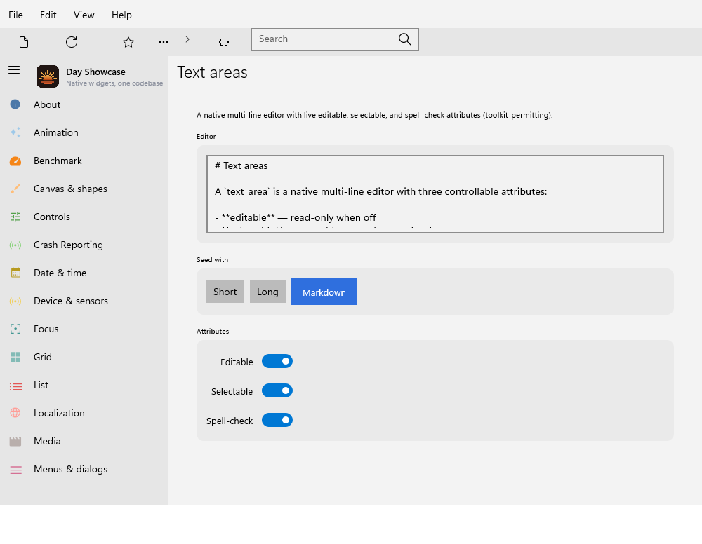 Textareas — Windows (XAML)