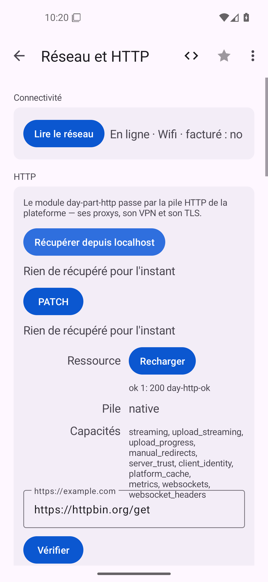Réseau et HTTP — Android (Material) · Phone