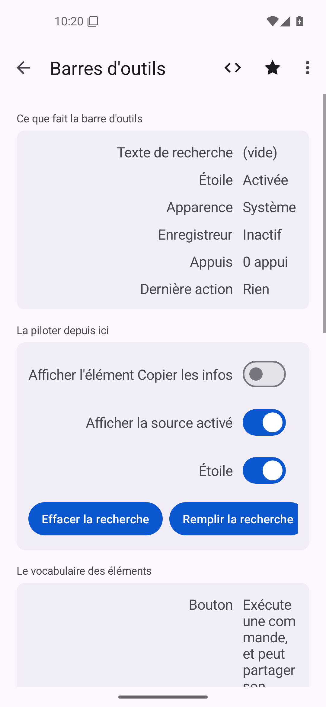 Barres d'outils — Android (Material) · Phone